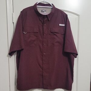 Habit Burgundy Button-Down Shirt